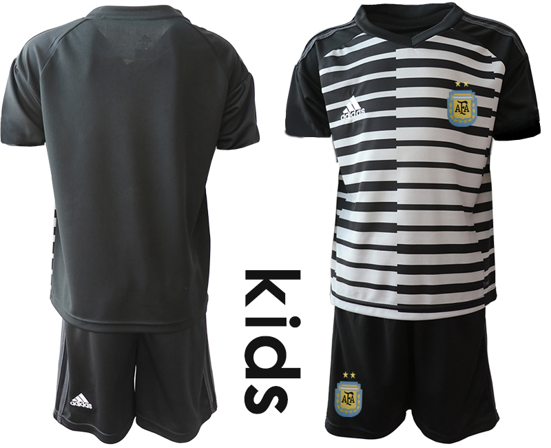 2019-20 Argentina Black Youth Goalkeeper Soccer Jerseys - Click Image to Close