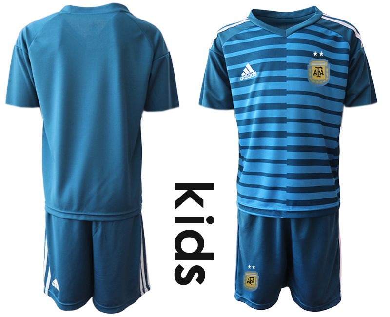 2019-20 Argentina Blue Youth Goalkeeper Soccer Jersey