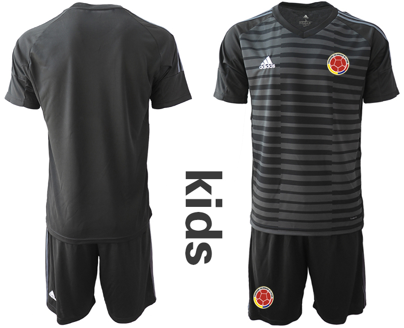 2019-20 Colombia Black Youth Goalkeeper Soccer Jerseys - Click Image to Close