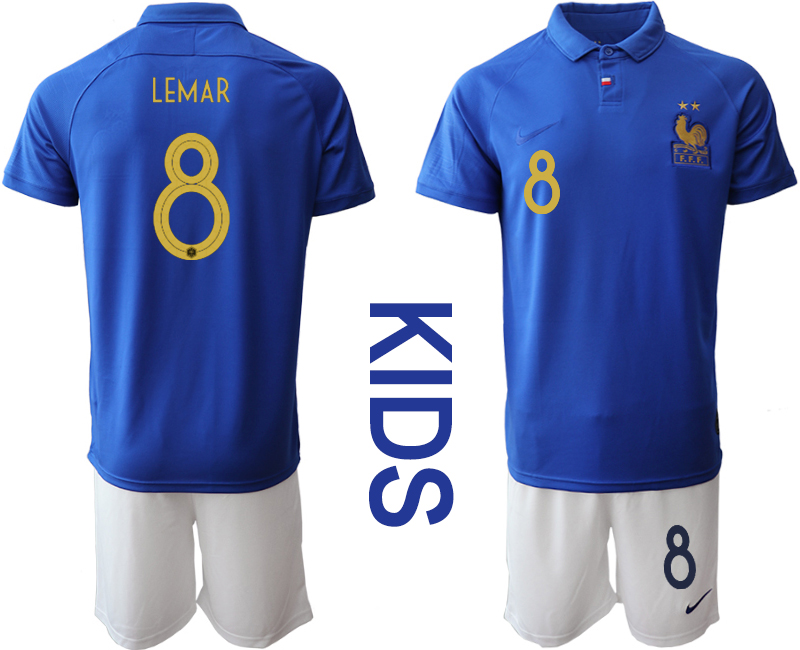 2019-20 France 8 LEMAR Youth Centenary Edition Soccer Jersey