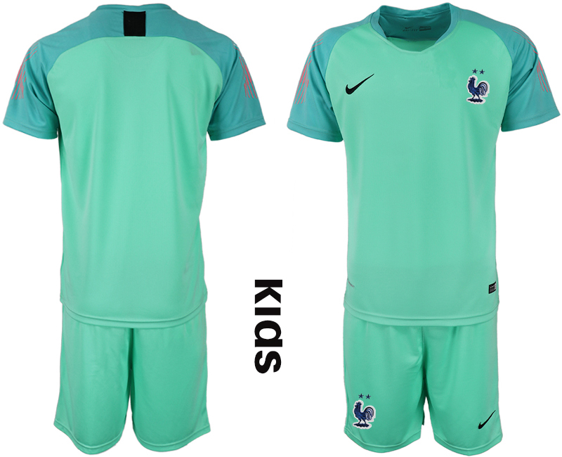 2019-20 France Blue Youth Goalkeeper Soccer Jersey