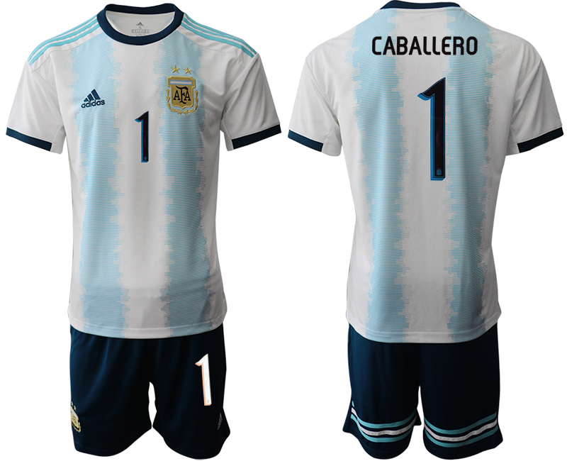 2019-20 Argentina 1 CABALLERO Home Soccer Jersey - Click Image to Close