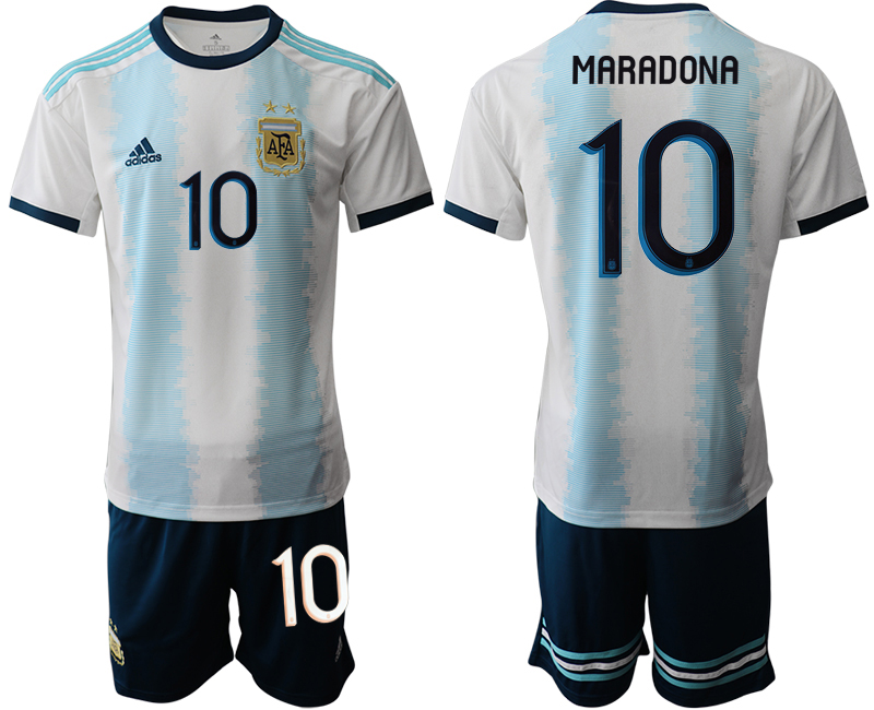 2019-20 Argentina 10 MARADONA Home Soccer Jersey - Click Image to Close