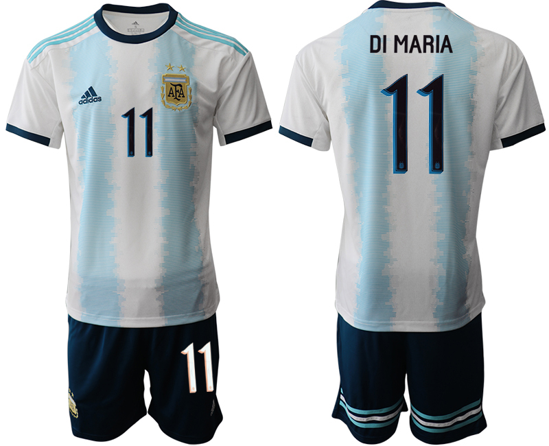 2019-20 Argentina 11 DI MARIA Home Soccer Jersey