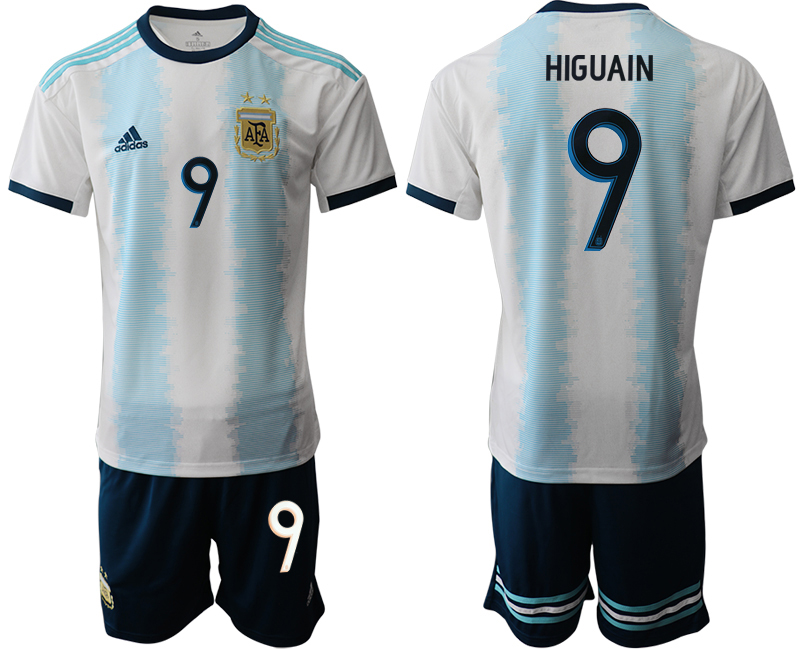 2019-20 Argentina 9 HIGUAIN Home Soccer Jersey