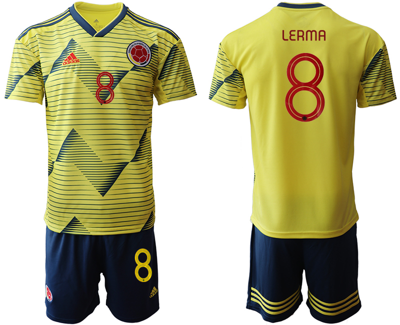 2019-20 Colombia 8 LERMA Home Soccer Jersey - Click Image to Close