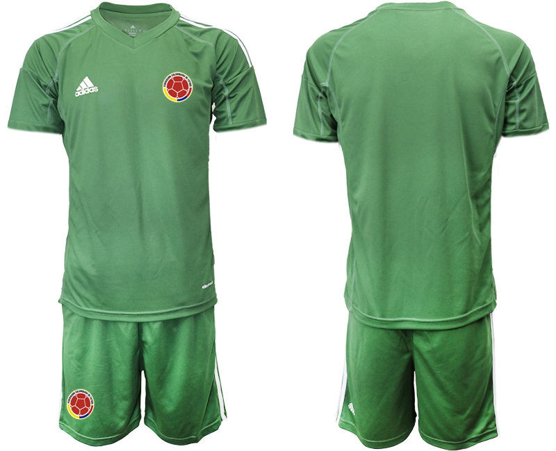2019-20 Colombia Army Green Goalkeeper Soccer Jersey - Click Image to Close
