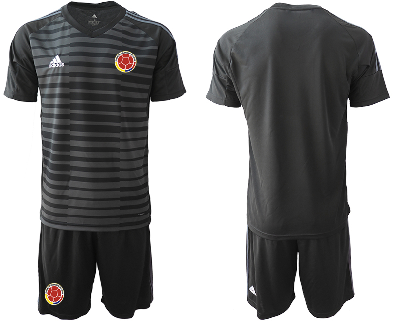 2019-20 Colombia Black Goalkeeper Soccer Jersey - Click Image to Close
