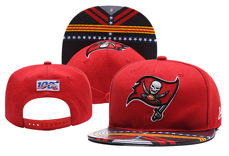 Buccaneers Team Logo Red 2019 Draft Adjustable Hat YD - Click Image to Close