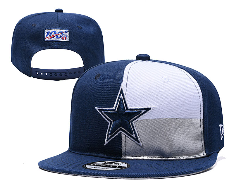 Cowboys Team Logo Navy White 2019 Draft Adjustable Hat YD - Click Image to Close