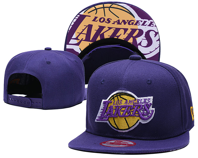 Lakers Fresh Logo Purple Adjustable Hat TX
