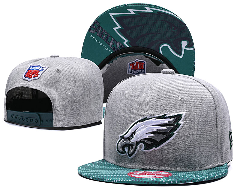 Eagles Team Logo Gray Green Adjustable Hat TX