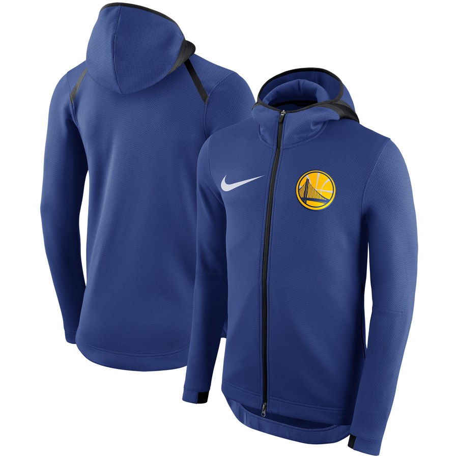 Golden State Warriors Nike Showtime Therma Flex Performance Full Zip Hoodie Royal