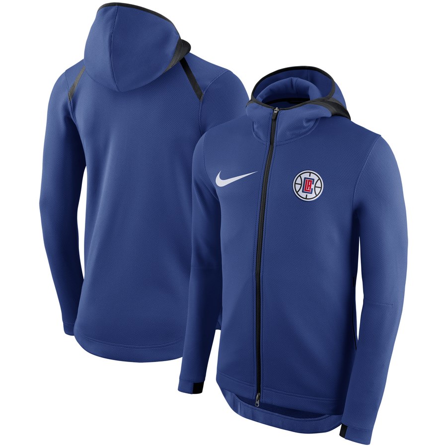 LA Clippers Nike Showtime Therma Flex Performance Full Zip Hoodie Royal