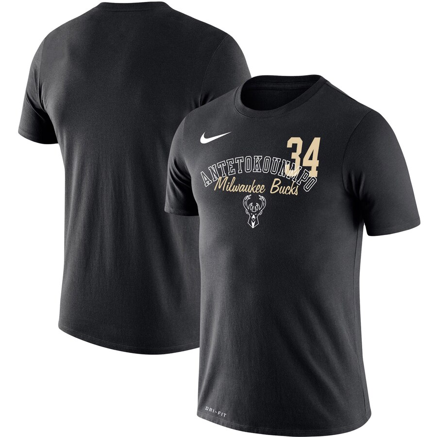 Giannis Antetokounmpo Milwaukee Bucks Nike Player Performance T-Shirt Black