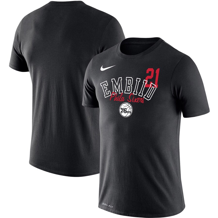 Joel Embiid Philadelphia 76ers Nike Player Performance T-Shirt Black