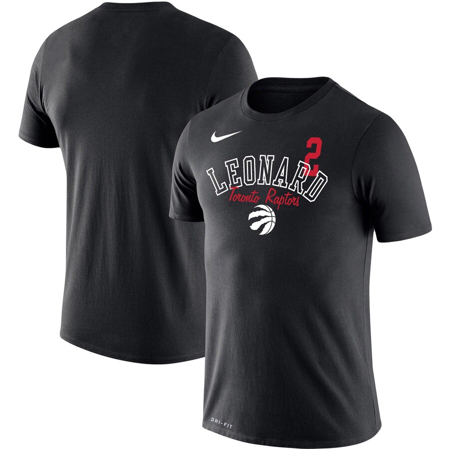 Kawhi Leonard Toronto Raptors Nike Player Performance T-Shirt Black - Click Image to Close