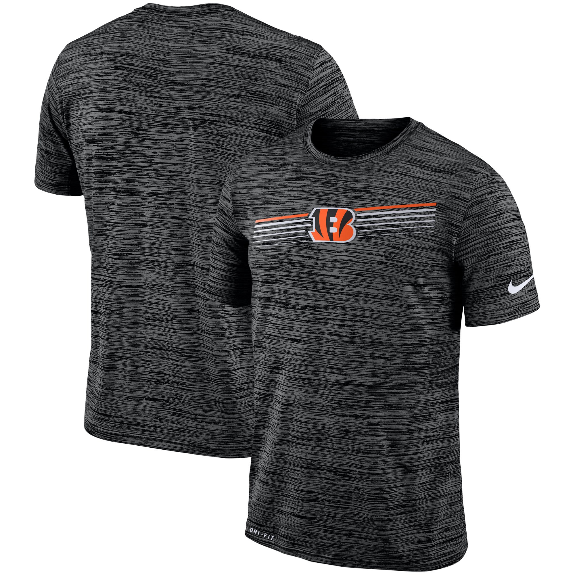 Cincinnati Bengals Nike Sideline Velocity Performance T-Shirt Heathered Black