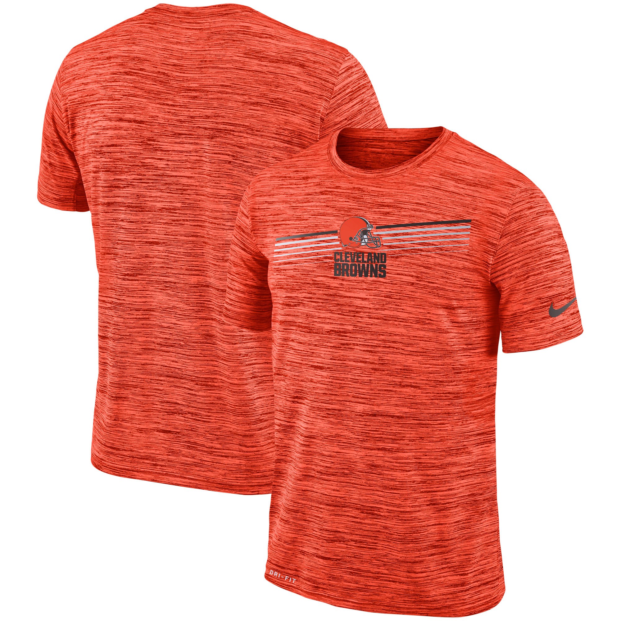 Cleveland Browns Nike Sideline Velocity Performance T-Shirt Heathered Orange