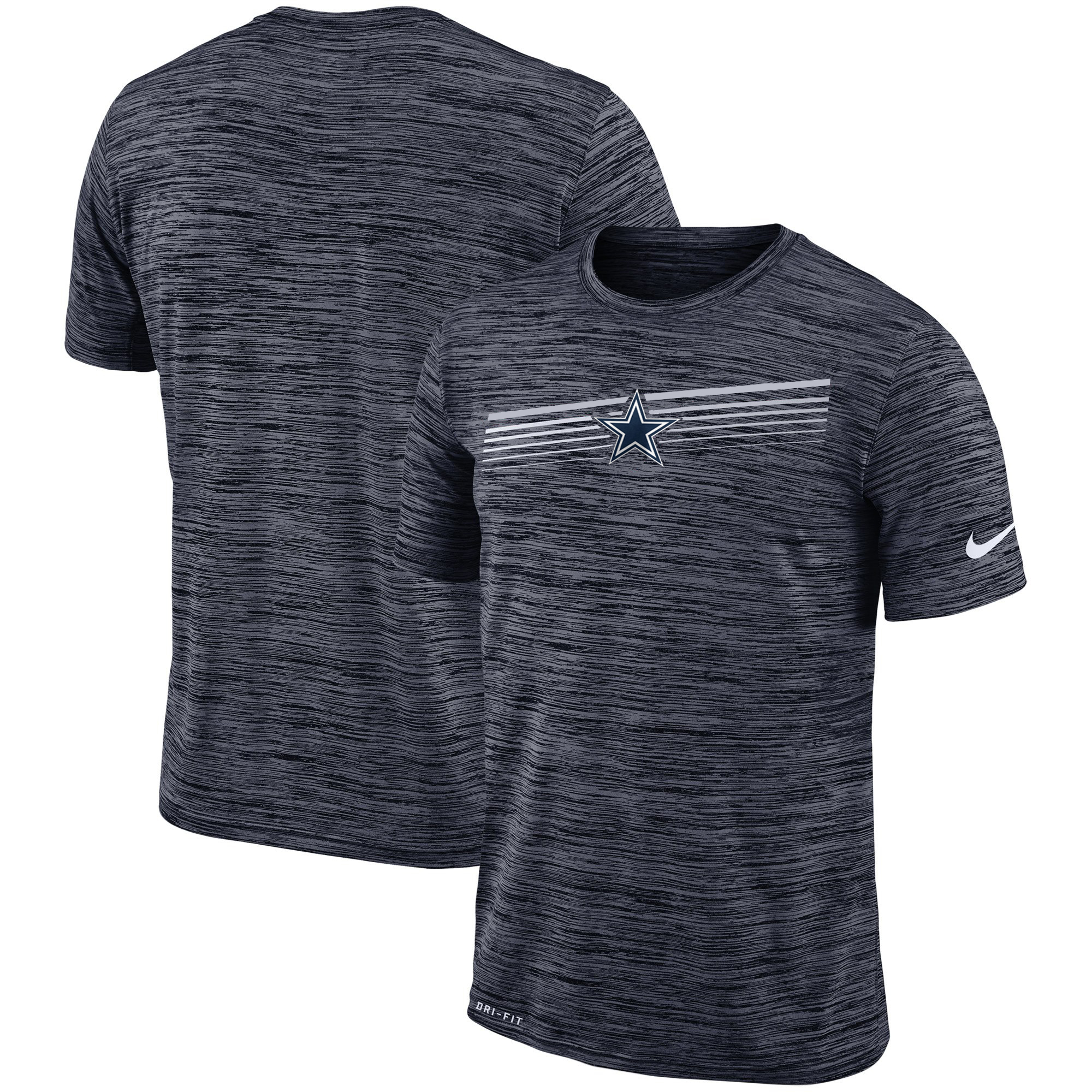 Dallas Cowboys Nike Sideline Velocity Performance T-Shirt Heathered Navy