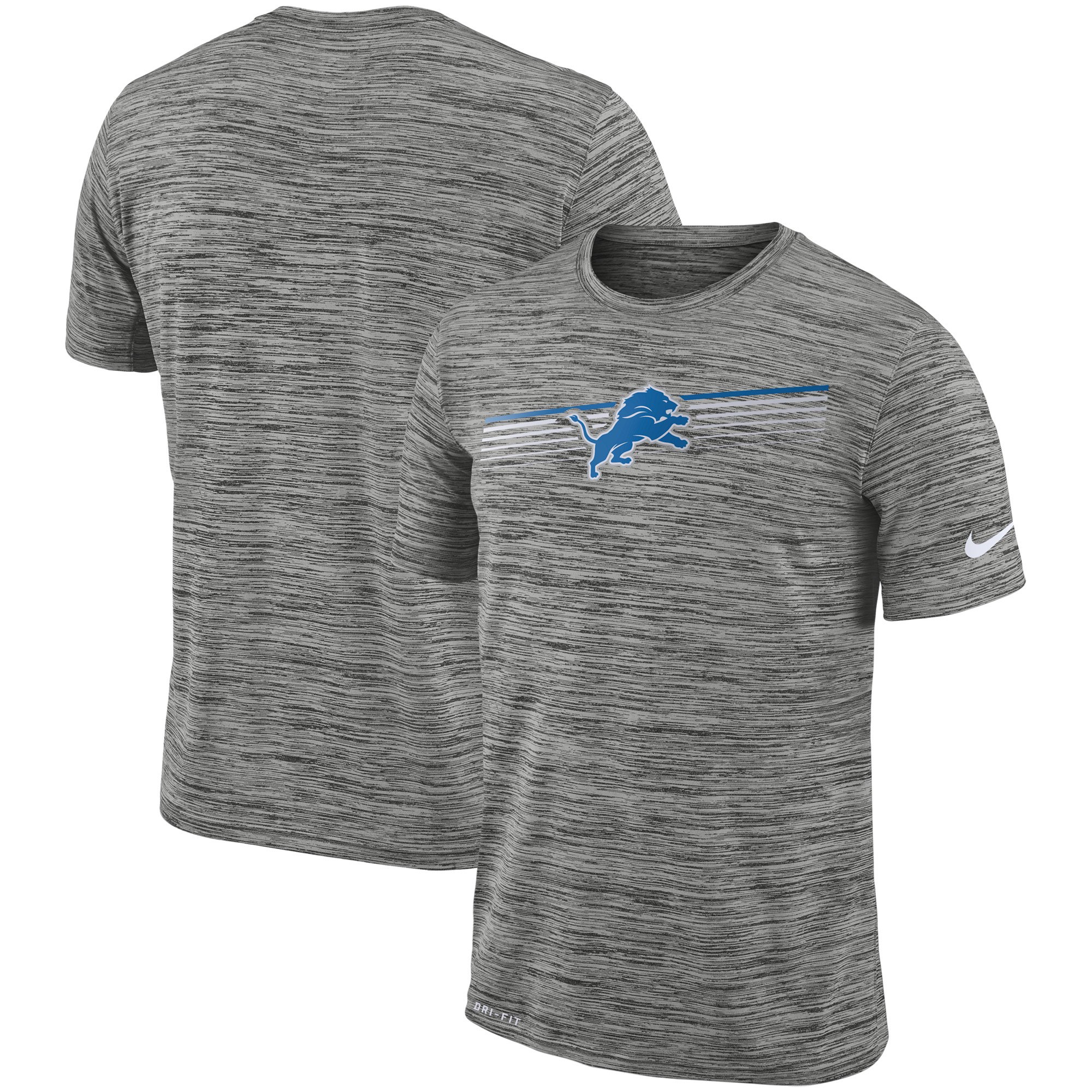 Detroit Lions Nike Sideline Velocity Performance T-Shirt Heathered Gray