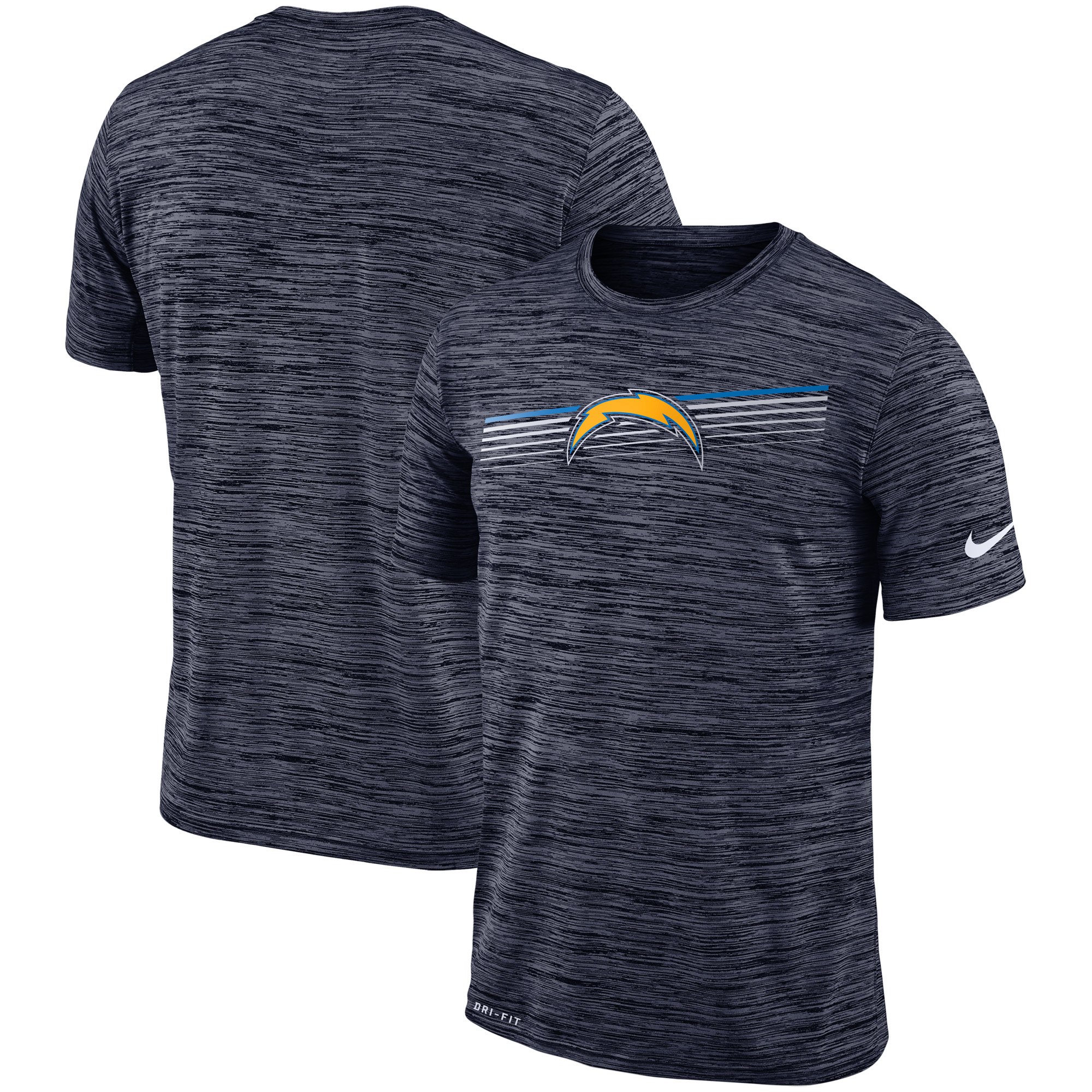 Los Angeles Chargers Nike Sideline Velocity Performance T-Shirt Heathered Navy