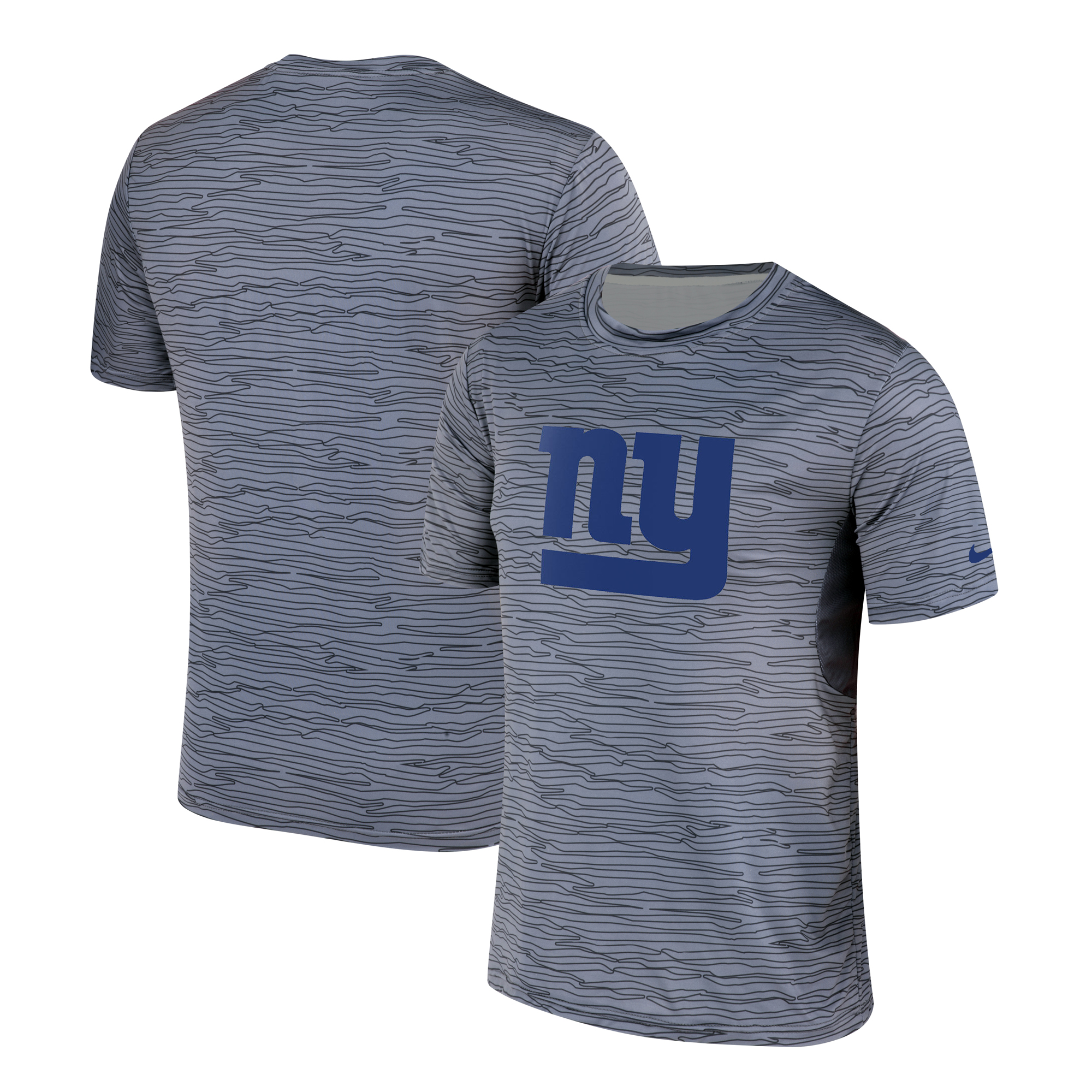 Men's New York Giants Nike Gray Black Striped Logo Performance T-Shirt