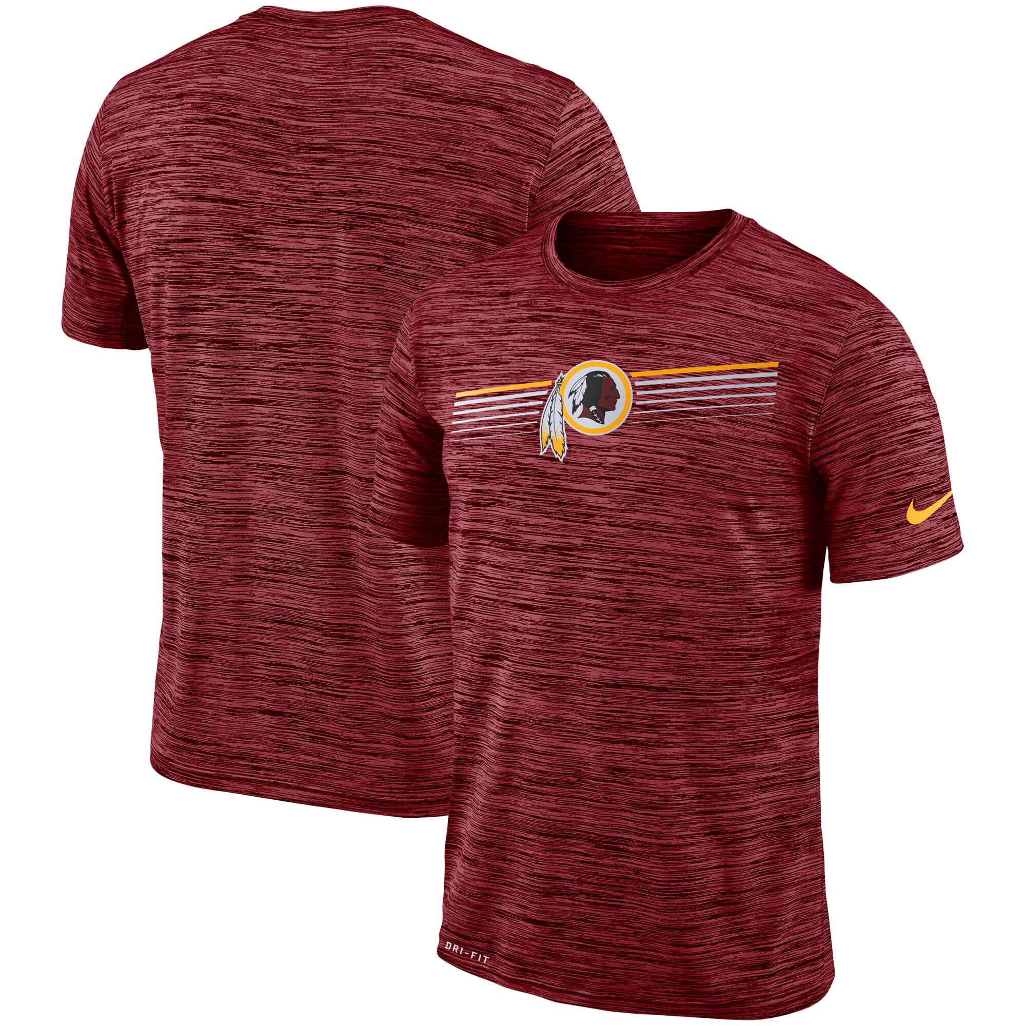 Washington Redskins Nike Sideline Velocity Performance T-Shirt Heathered Burgundy