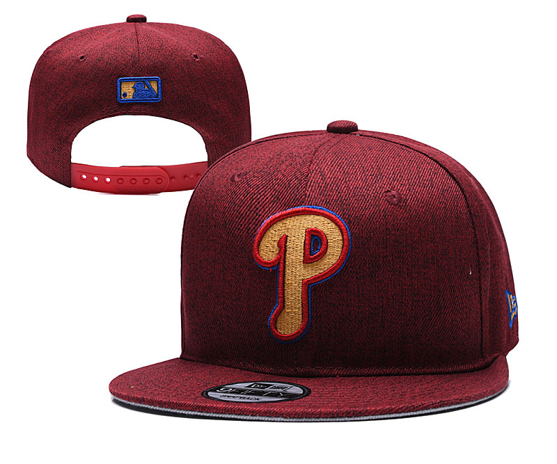 Phillies Team Logo Red Adjustable Hat TX