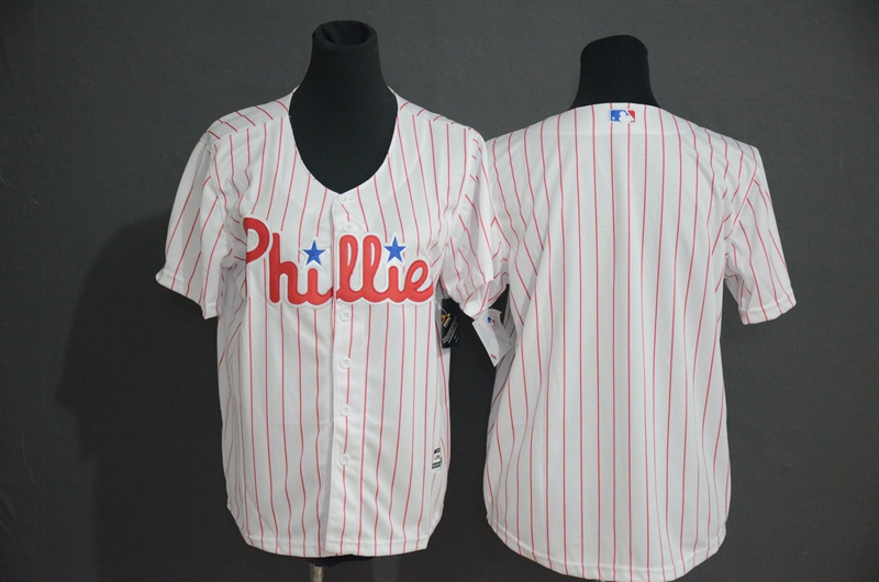 Phillies Blank White Cool Base Jersey