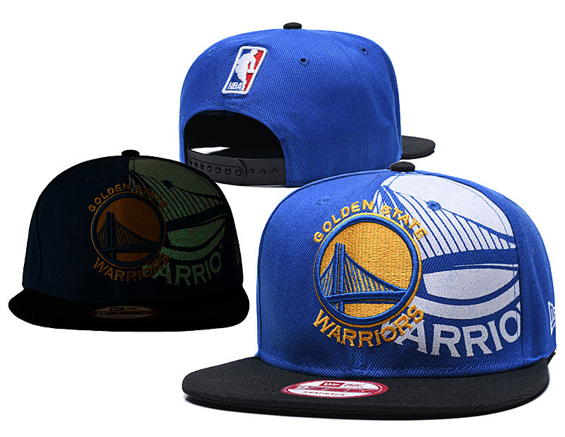 Warriors Team Logo Blue Black Adjustable Hat GS