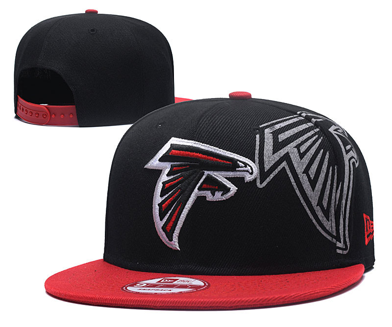 Falcons Team Logo Red Black Adjustable Hat GS