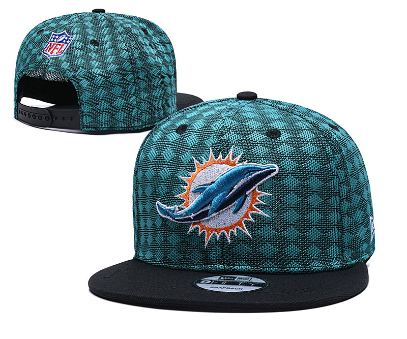 Dolphins Team Logo Green Black Adjustable Hat TX
