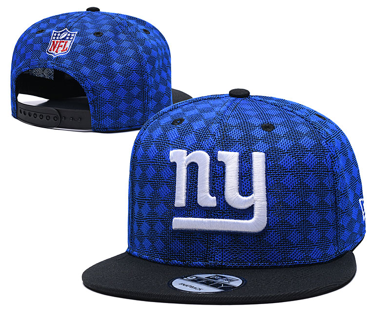 New York Giants Team Logo Royal Black Adjustable Hat TX