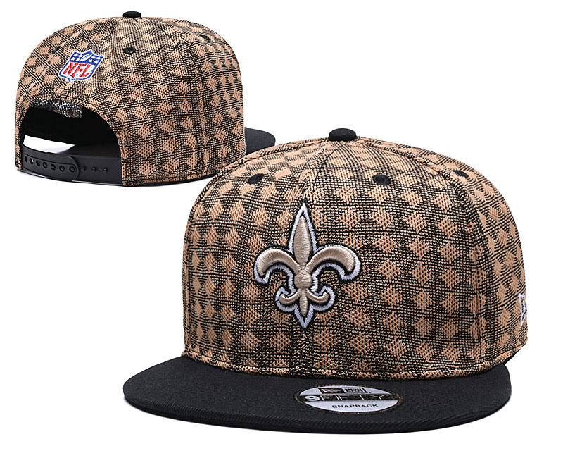Saints Team Logo Brown Black Adjustable Hat TX