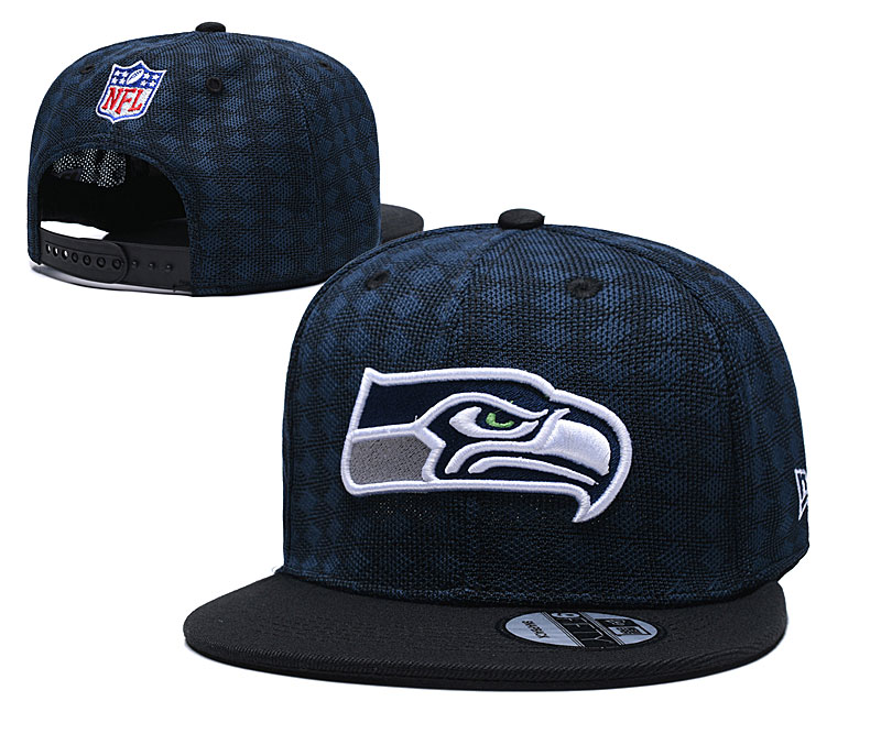 Seahawks Team Logo Navy Black Adjustable Hat TX