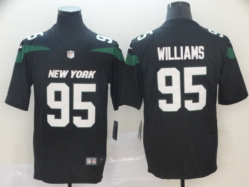 Jets 95 Quinnen Williams Black 2019 NFL Draft First Round Pick Vapor Untouchable Limited Jersey