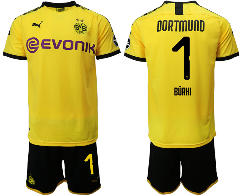 2019-20 Dortmund 1 BURKI Home Soccer Jersey