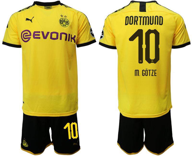 2019-20 Dortmund 10 M. GOTZE Home Soccer Jersey
