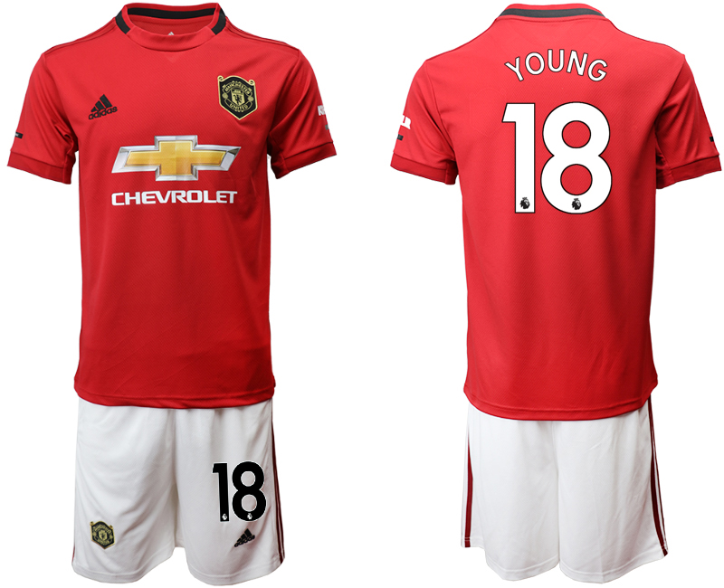 2019-20 Manchester United 18 YOUNG Home Soccer Jersey