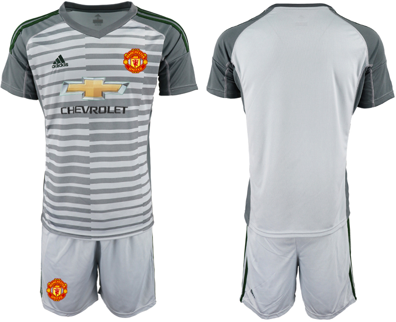 2019-20 Manchester United Gray Goalkeeper Soccer Jersey - Click Image to Close