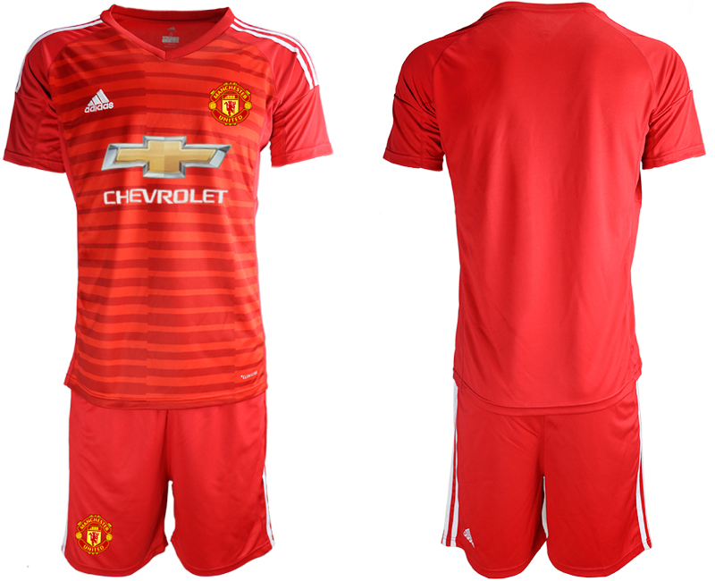 2019-20 Manchester United Red Goalkeeper Soccer Jersey - Click Image to Close