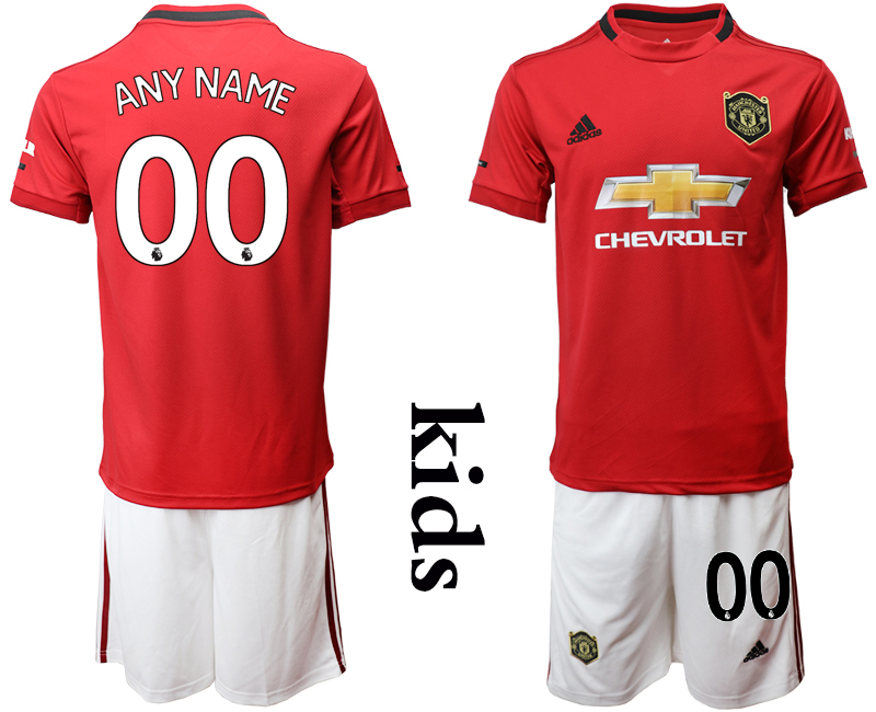 2019-20 Manchester United Customized Youth Home Soccer Jersey - Click Image to Close