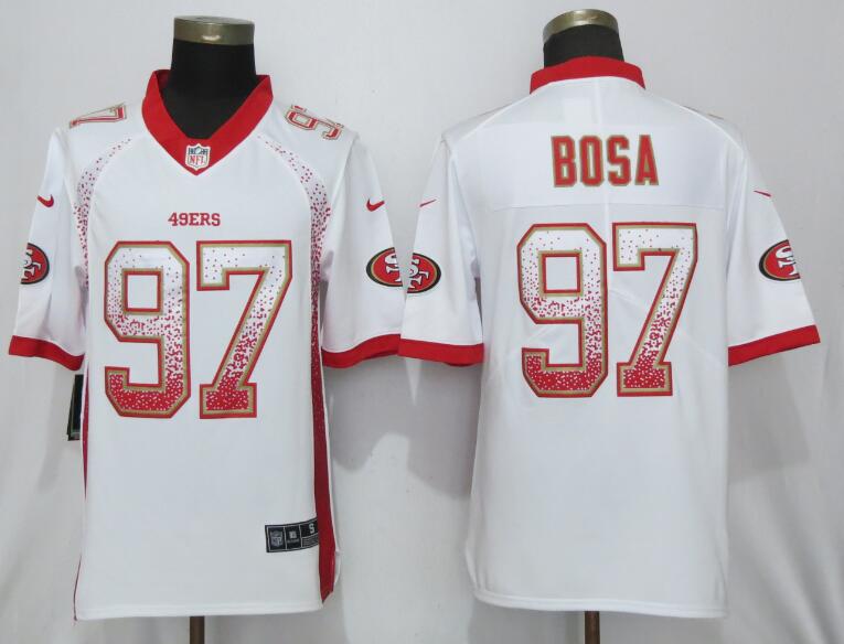 Nike 49ers 97 Nick Bosa White Drift Fashion Limited Jersey