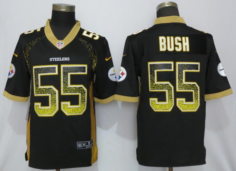 Nike Steelers 55 Devin Bush Black Drift Fashion Limited Jersey