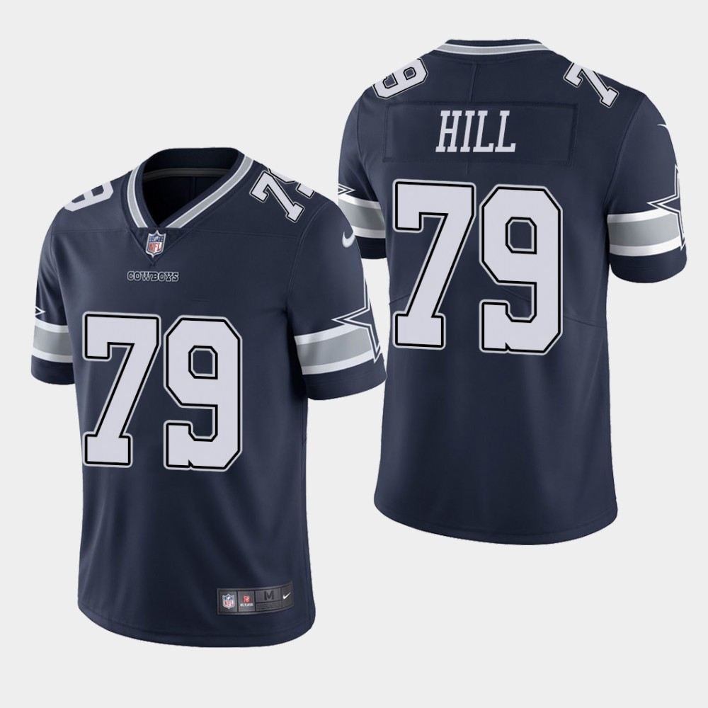 Nike Cowboys 79 Trysten Hill Navy 2019 NFL Draft First Round Pick Vapor Untouchable Limited Jersey - Click Image to Close
