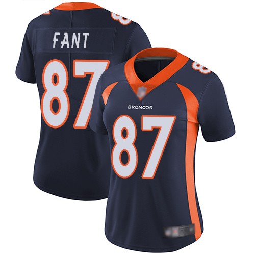 Nike Broncos 87 Noah Fant Navy Women 2019 NFL Draft First Round Pick Vapor Untouchable Limited Jersey - Click Image to Close
