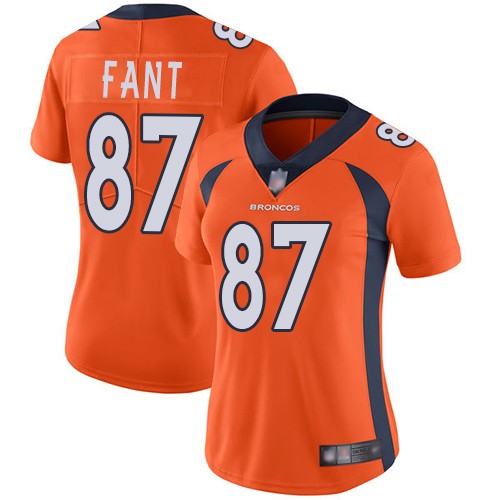 Nike Broncos 87 Noah Fant Orange Women 2019 NFL Draft First Round Pick Vapor Untouchable Limited Jersey - Click Image to Close