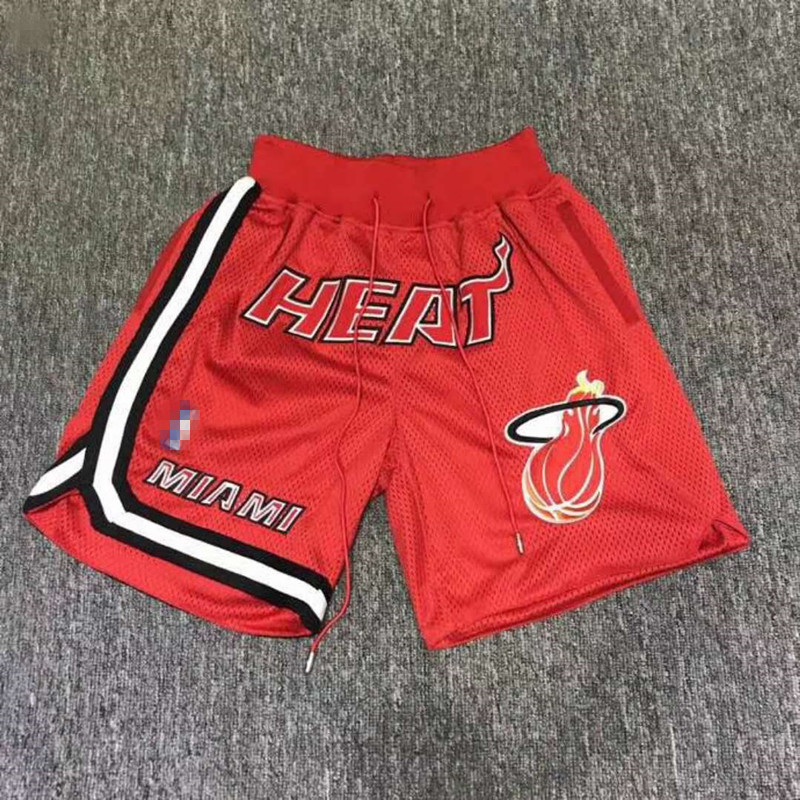 Heat Red Just Don Throwback Mesh Shorts - Click Image to Close