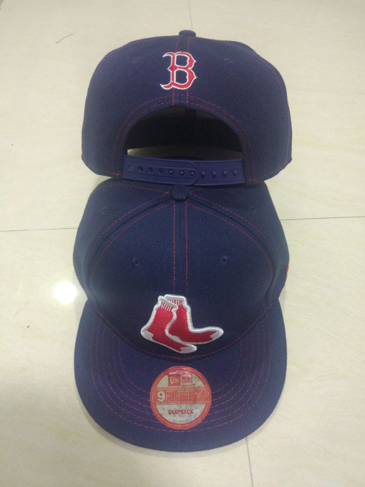 Red Sox Team Logo Navy Adjustable Hat LT